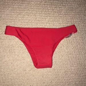 Red bathing suit bottoms